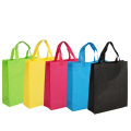 Multi-Color Custom Silkscreen Logo Recycled Grocery Gift Bags 80GSM Reusable Non-Woven Tote Shopping Bag